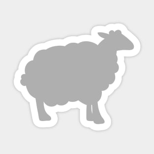 Sheep Silhouette Pattern in Grey on Mustard Yellow Sticker